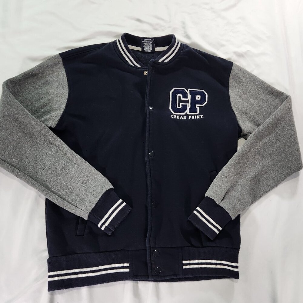 Cedar Point Button Down Varsity Sweater Size Small - image 1